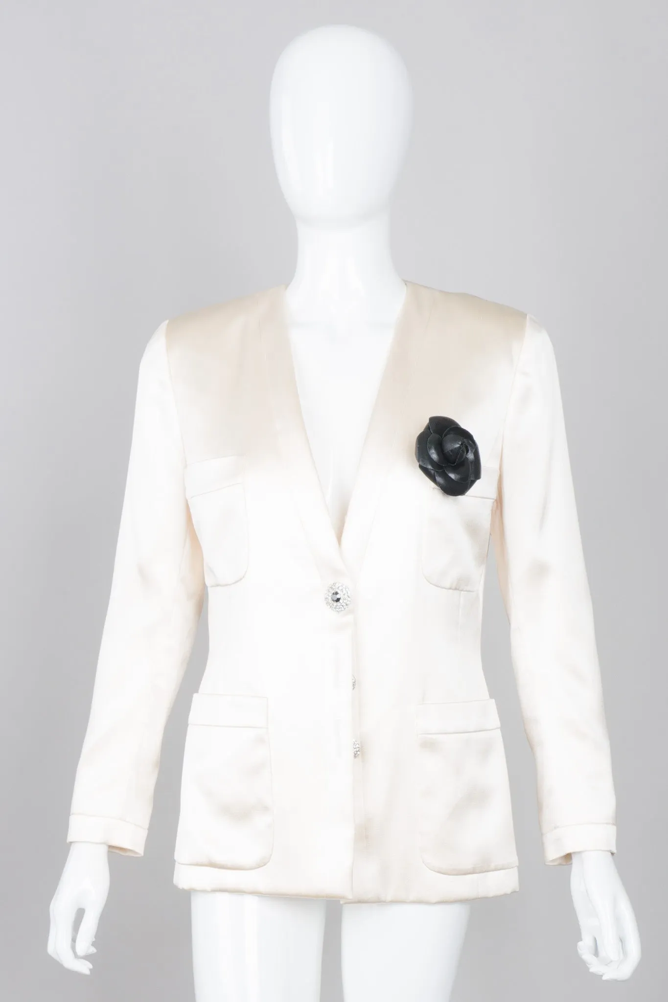 Silk Satin Camellia Jacket