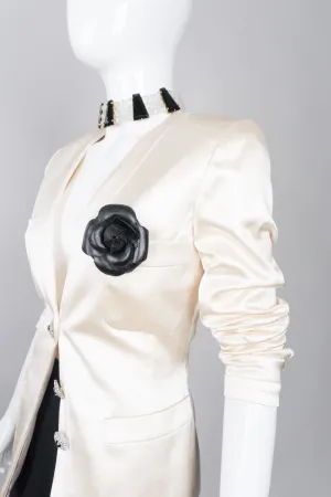 Silk Satin Camellia Jacket