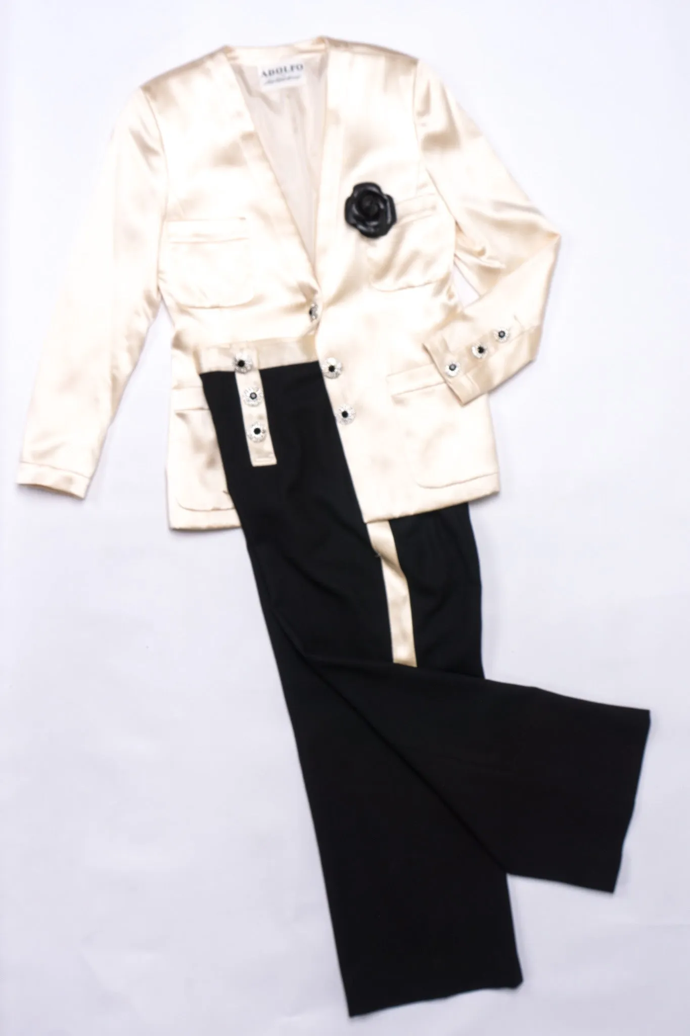 Silk Satin Camellia Jacket