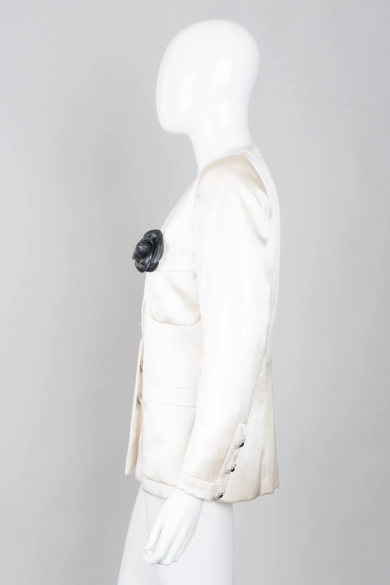 Silk Satin Camellia Jacket
