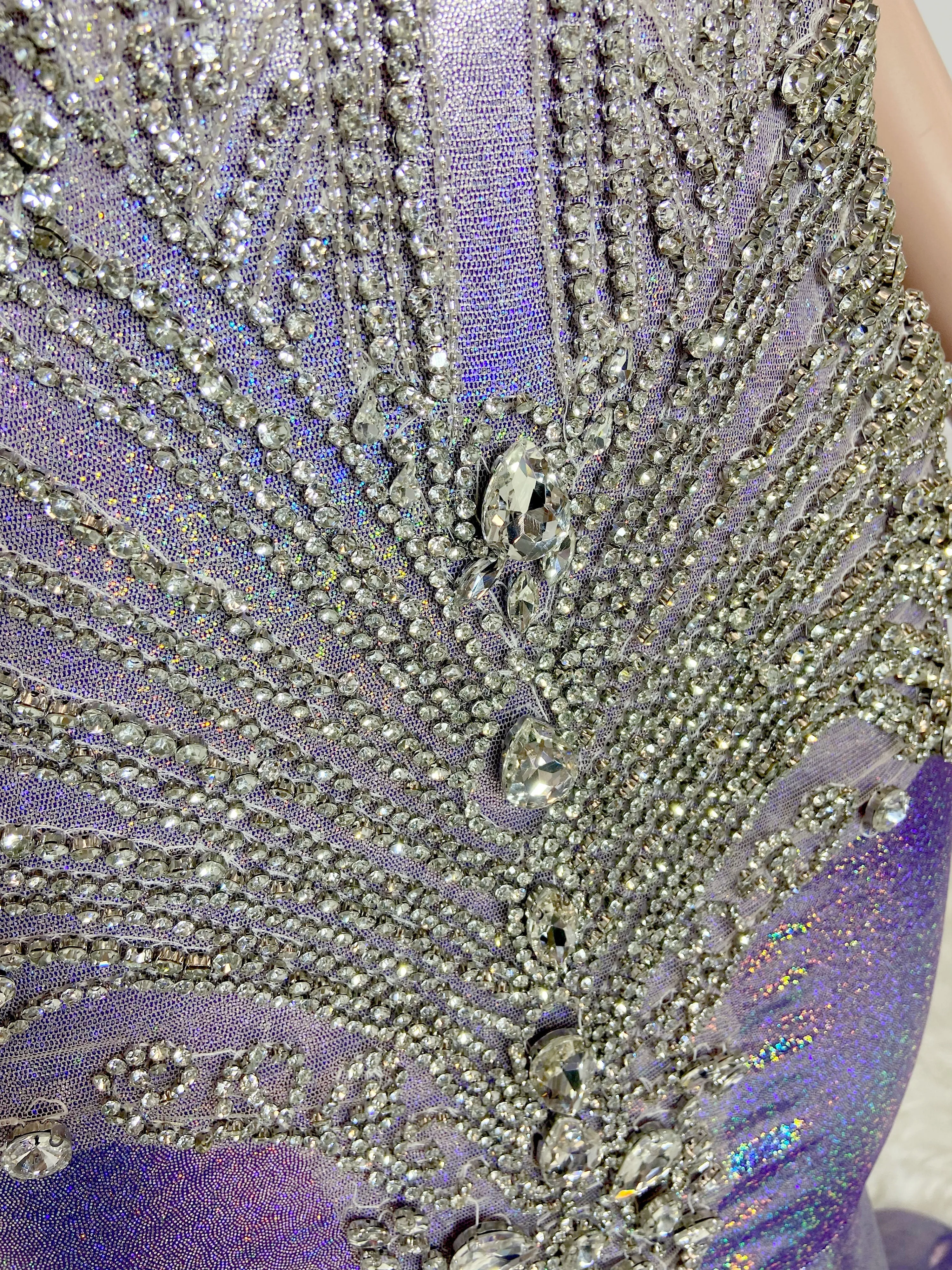 Silver Glittering Maxi Gown