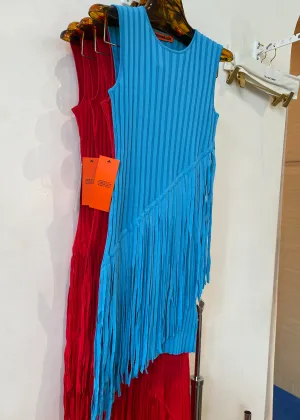 Simon Miller Spiral Mini Knit Dress in Blue