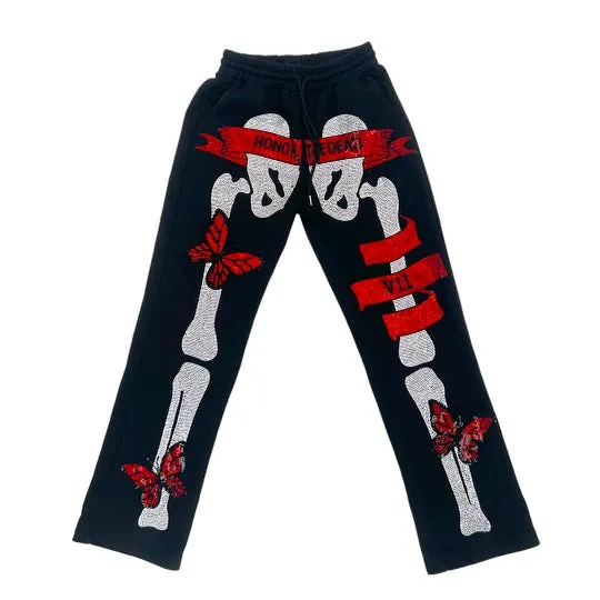 Skeleton Rhinestone Pants