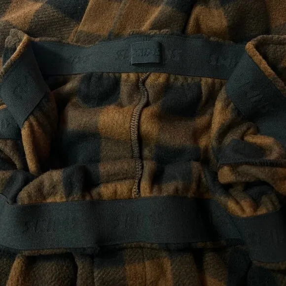 SKIMS Fleece Sleep Set Jasper Buffalo Check 4X