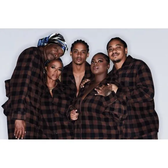 SKIMS Fleece Sleep Set Jasper Buffalo Check 4X