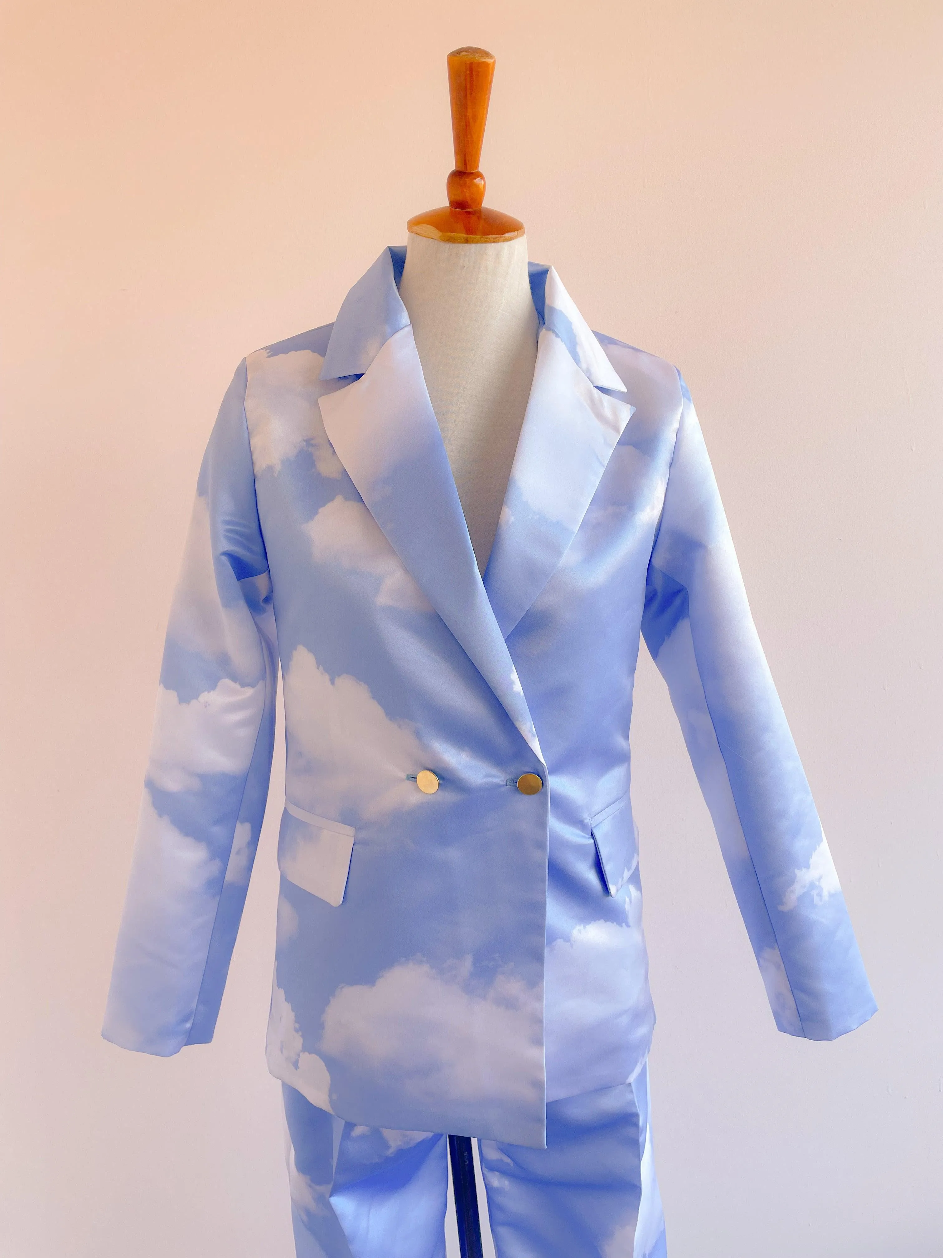 Sky blue jacket and pants set