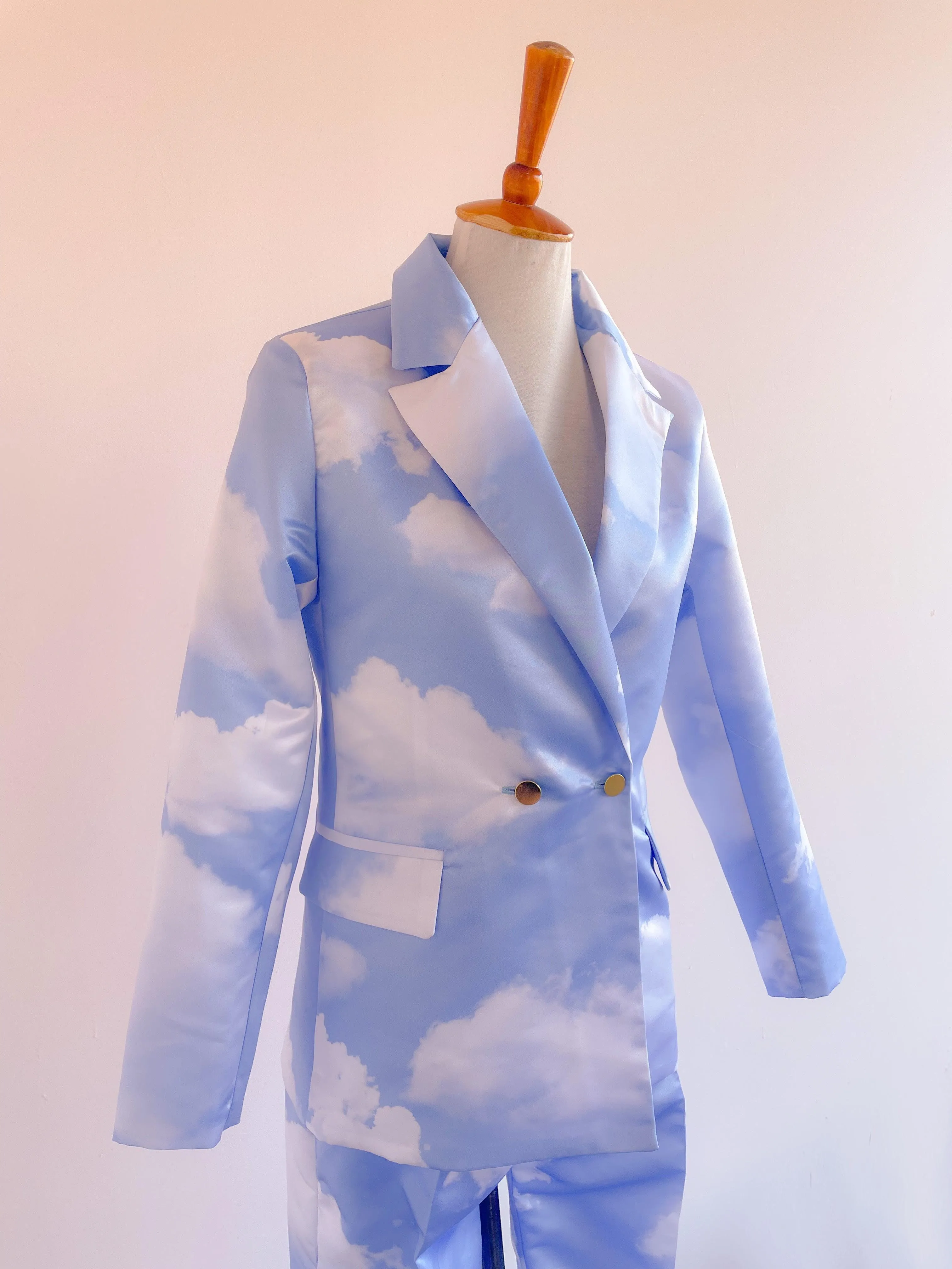 Sky blue jacket and pants set