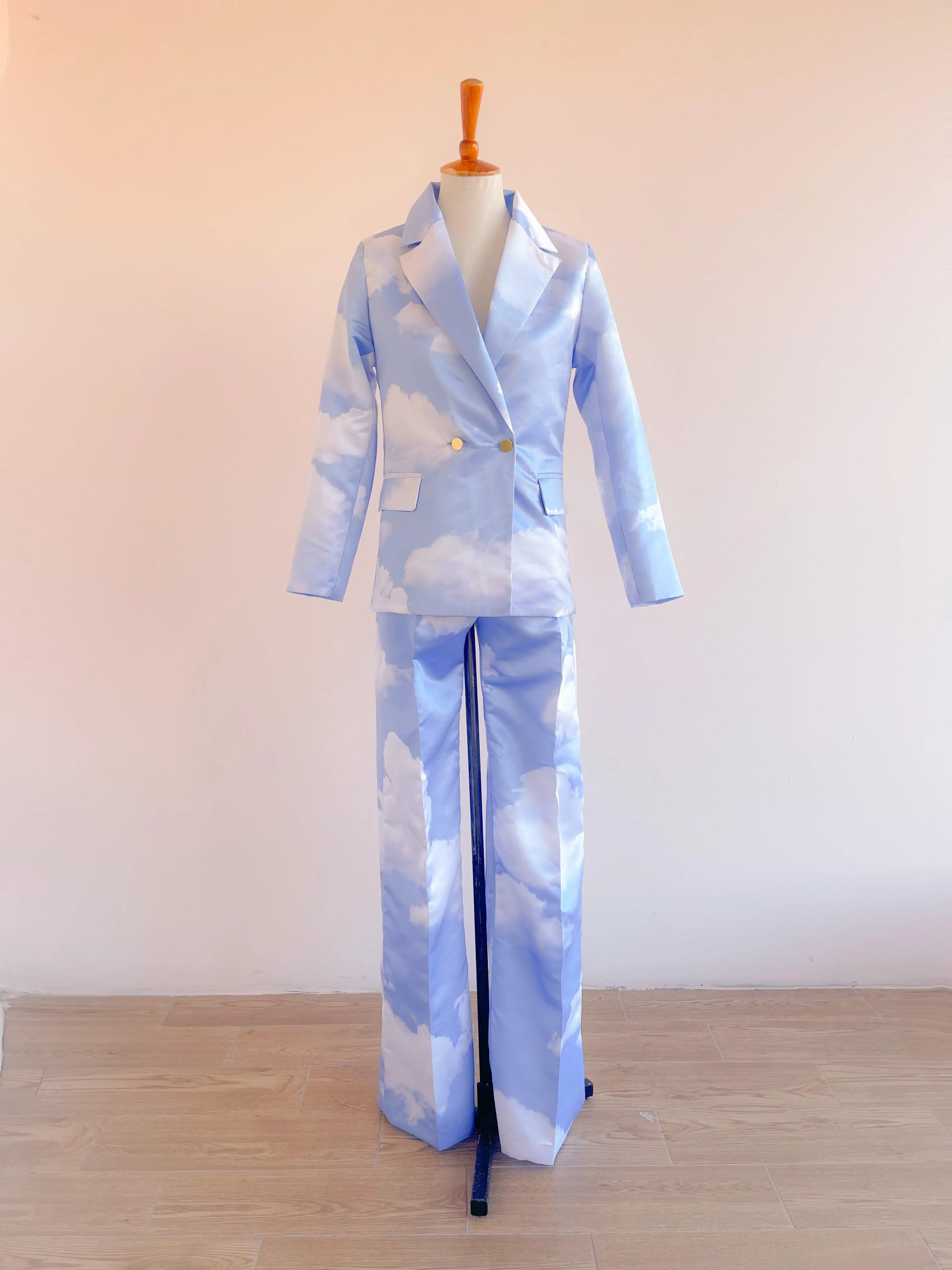 Sky blue jacket and pants set
