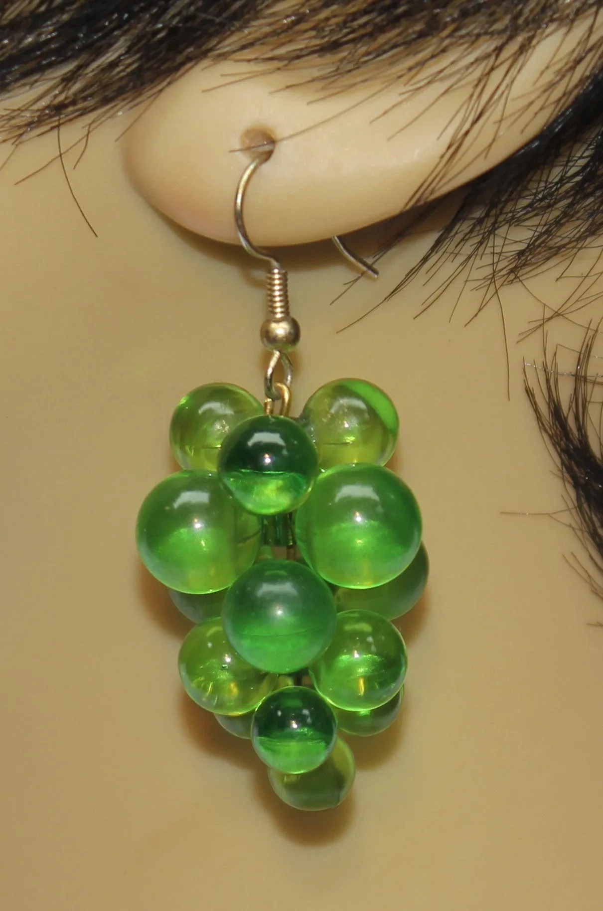 Small Grapes Plexi Earrings