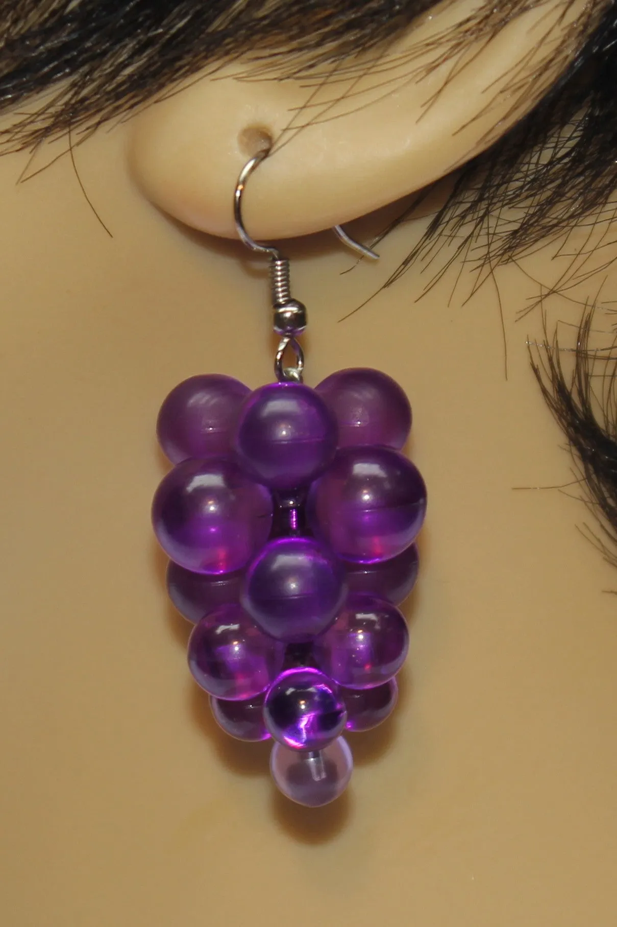Small Grapes Plexi Earrings
