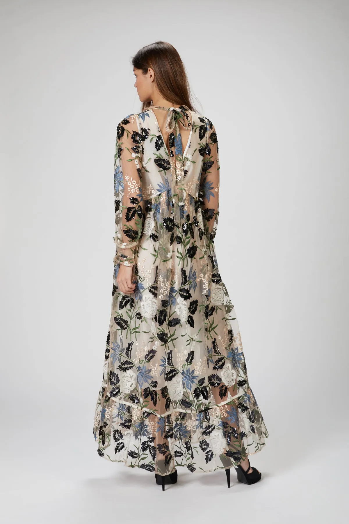 SOIREE EMBROIDERED MAXI DRESS