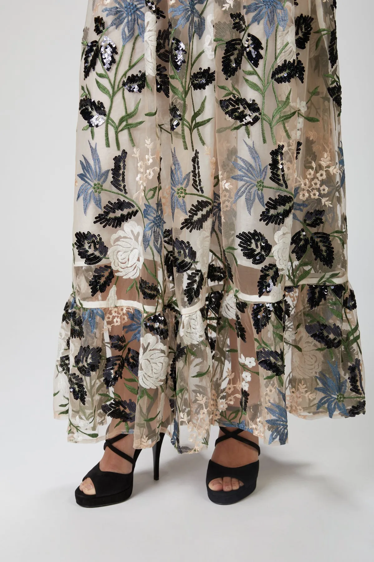 SOIREE EMBROIDERED MAXI DRESS