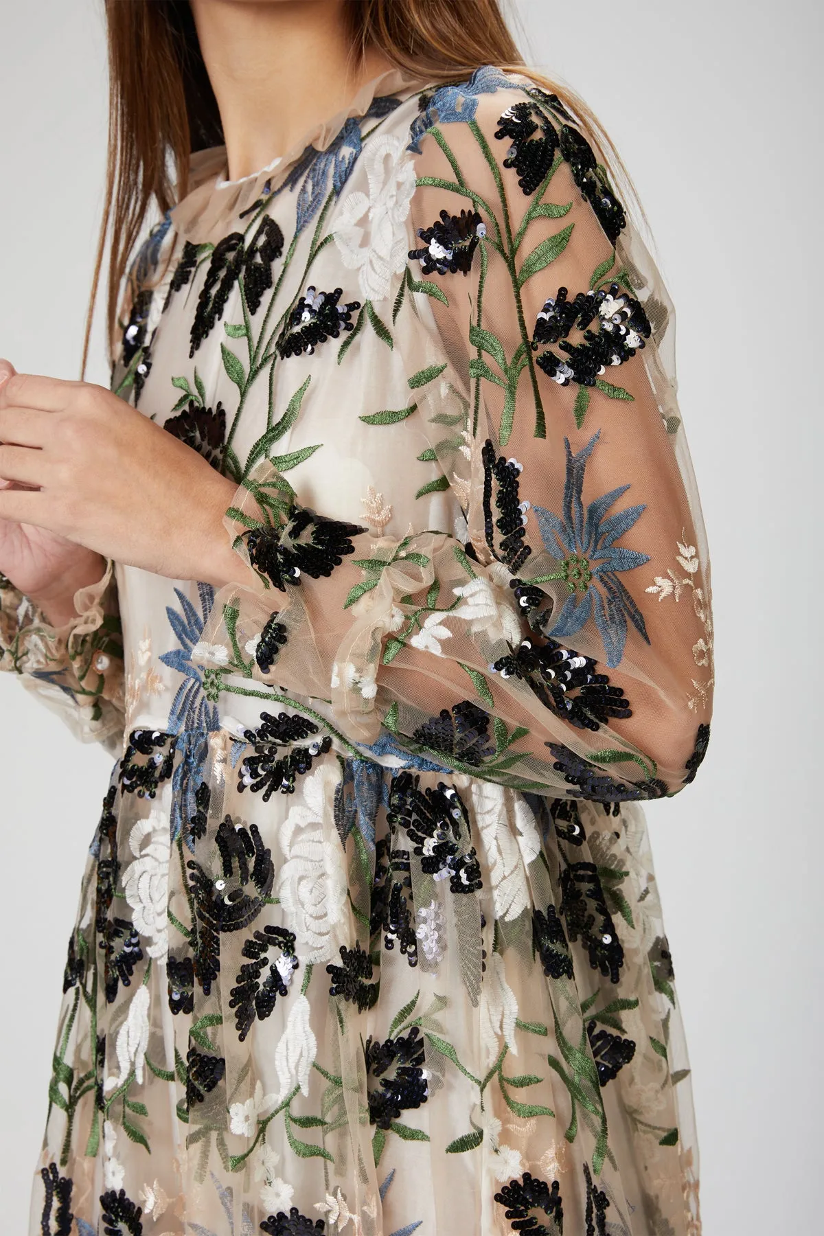 SOIREE EMBROIDERED MAXI DRESS