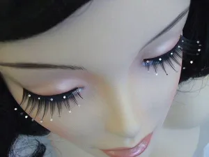 Spiky with Mirror Drops False Eyelashes Black