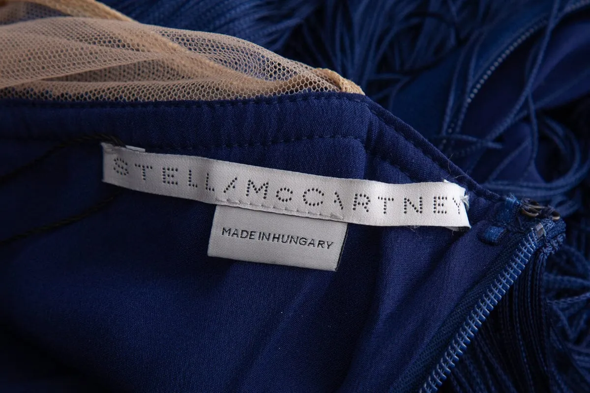 Stella McCartney Navy Fringe Detail Dress SZ 38