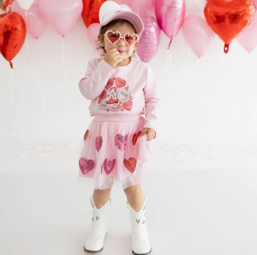 Sweet Wink - Howdy Valentine's Day Long Sleeve Shirt - Pink