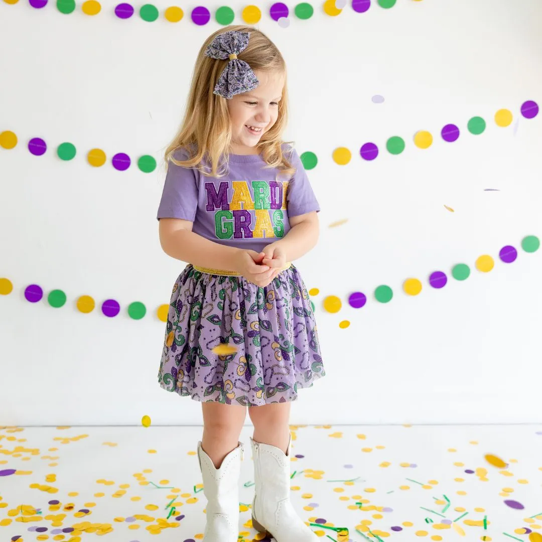 Sweet Wink Mardi Gras Patch Short Sleeve T-Shirt
