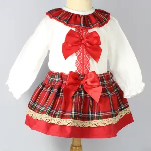 Tartan and Gold Two Piece Baby Girl Outfit