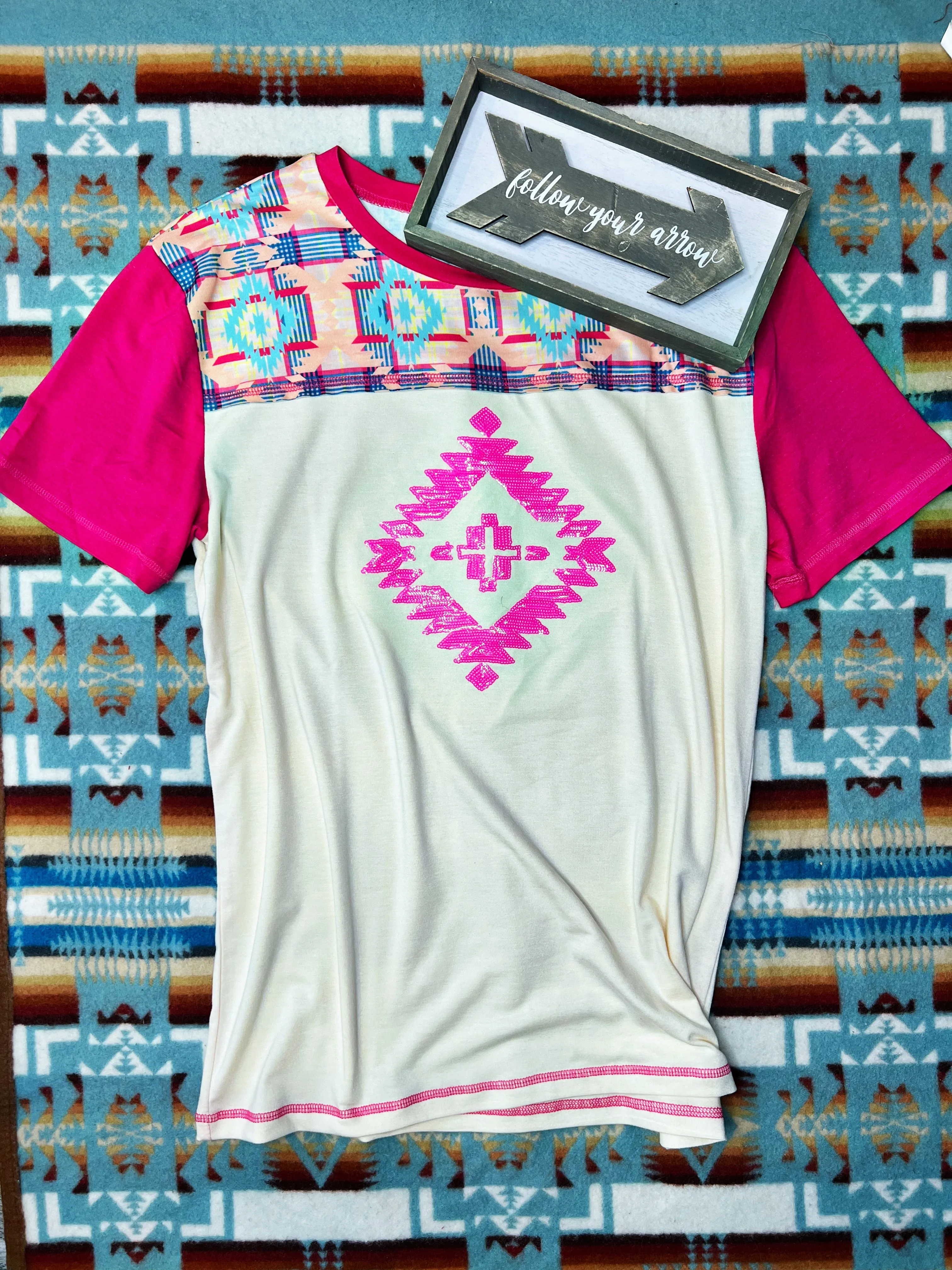 The Pink Aztec Tee