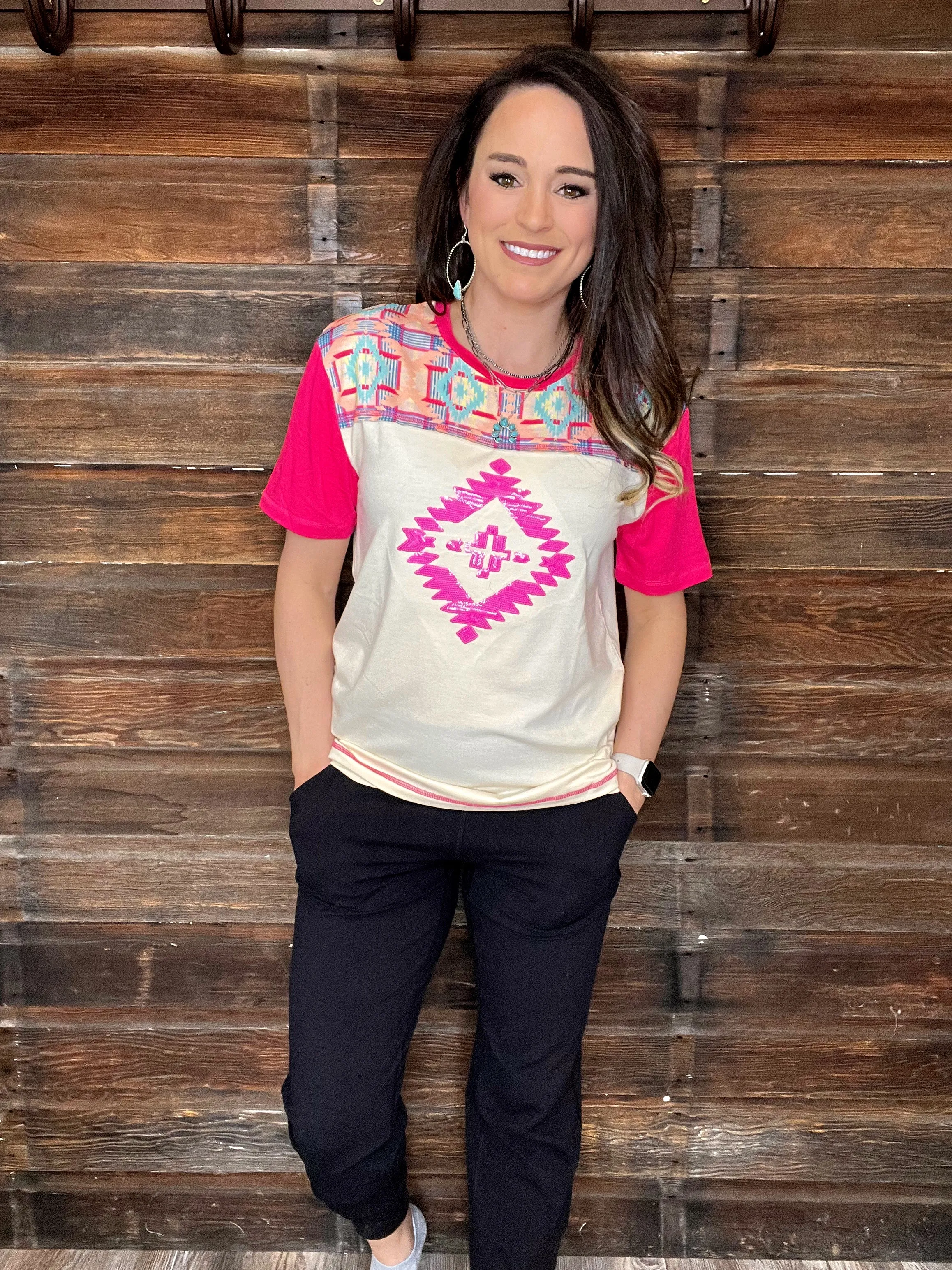 The Pink Aztec Tee