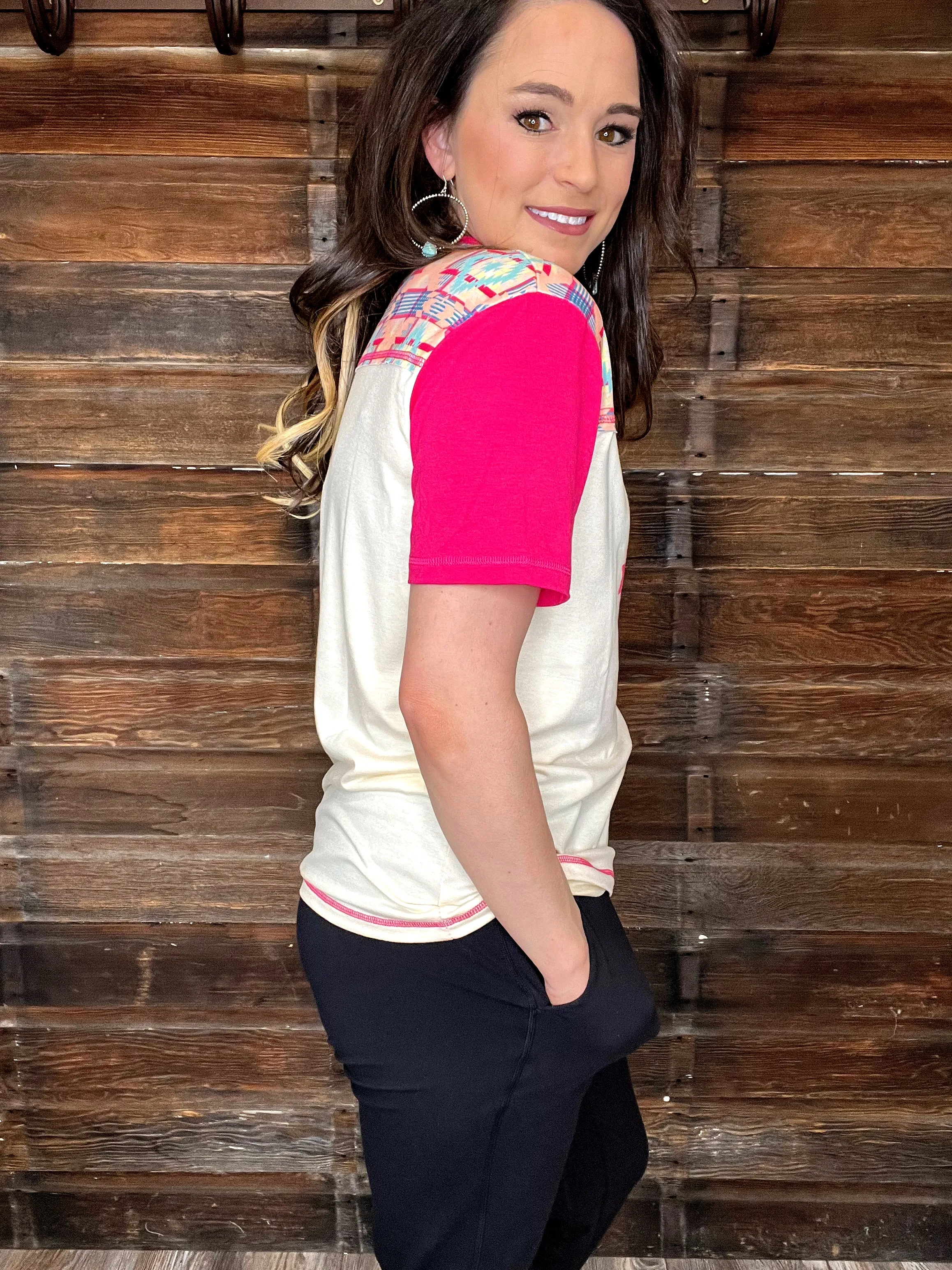 The Pink Aztec Tee