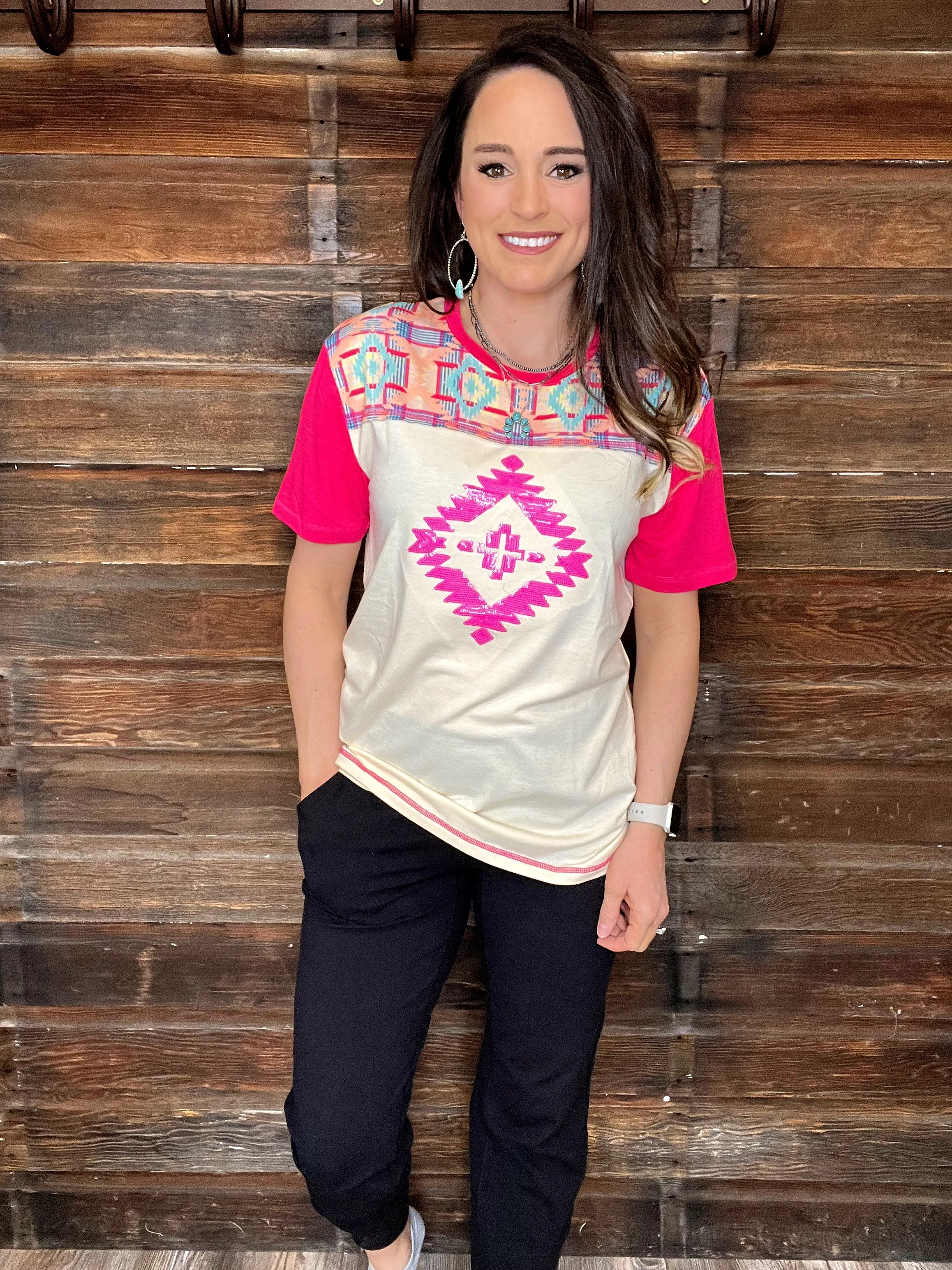The Pink Aztec Tee