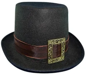 Top Hat With Buckle Steampunk Costume Accessory