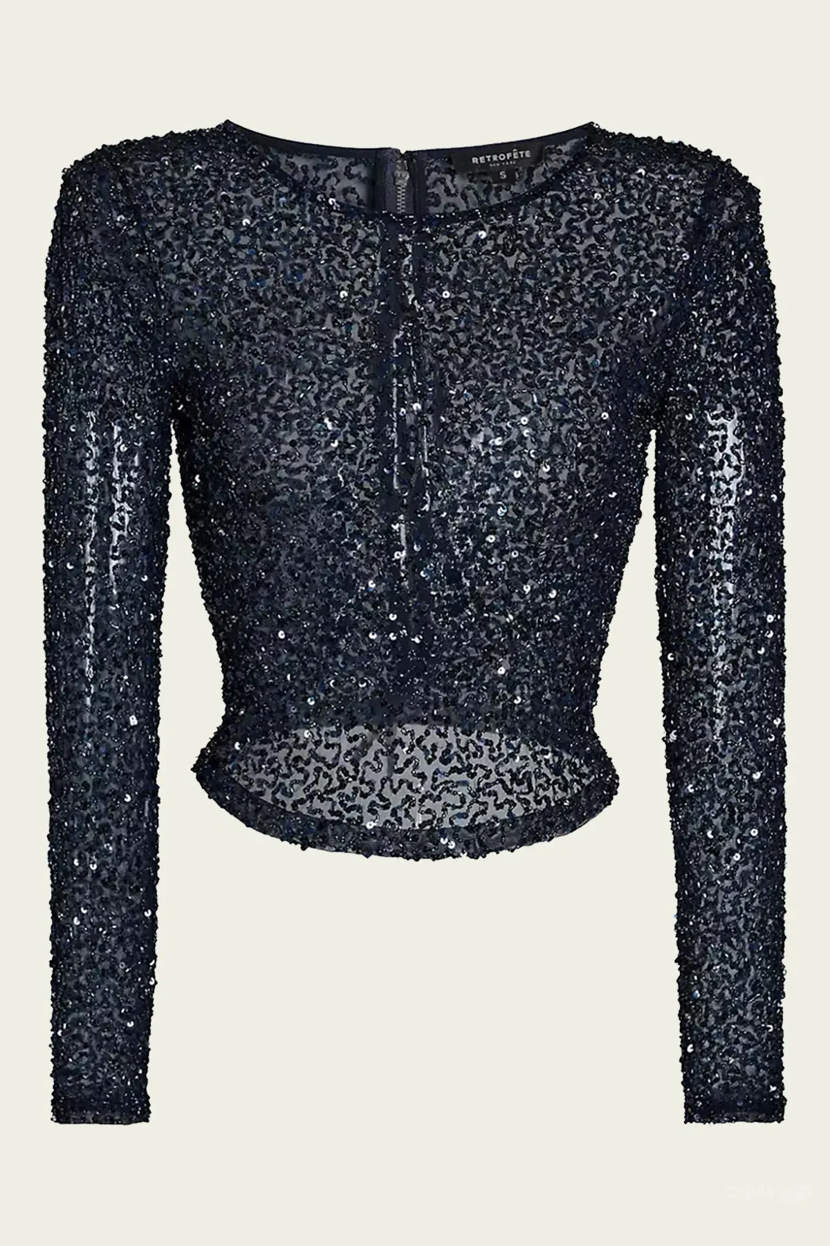 Torrey Sequin Top in Night Sky