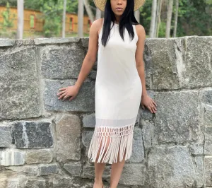 Travel Bae Fringe Sleeveless Dress