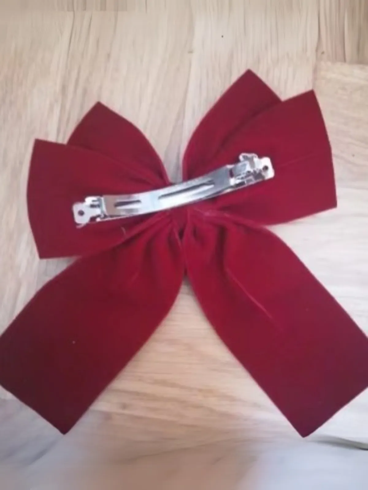Truly Fancy Finish Red Velvet Hair Bow