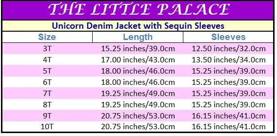 Unicorn Denim Jacket With Sequin Sleeves