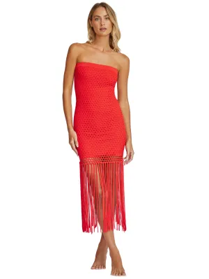 Vanessa Strapless Fringe Dress ::RET