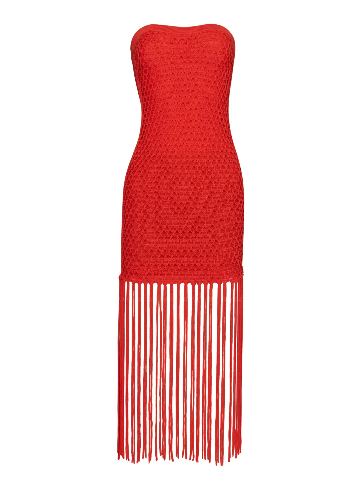 Vanessa Strapless Fringe Dress ::RET