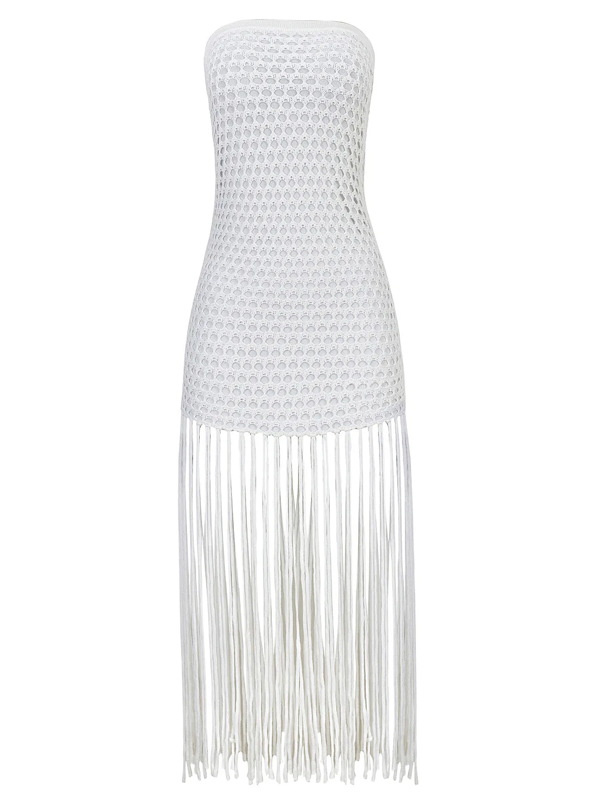 Vanessa Strapless Fringe Dress