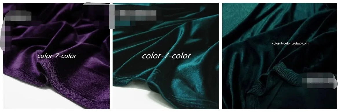 Velvet Long-sleeves Ink Blue Evening Dresses with V-neck