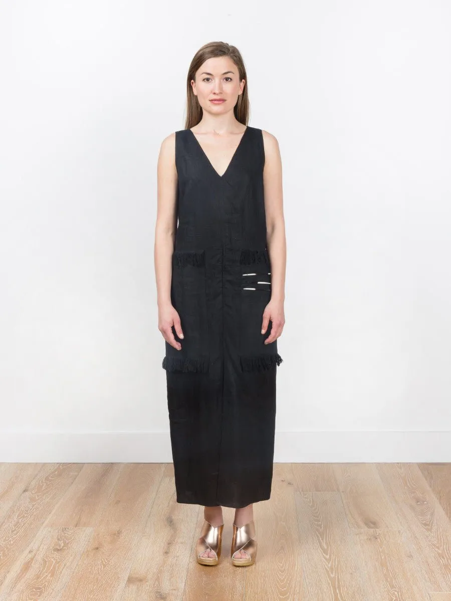 vest dress - black