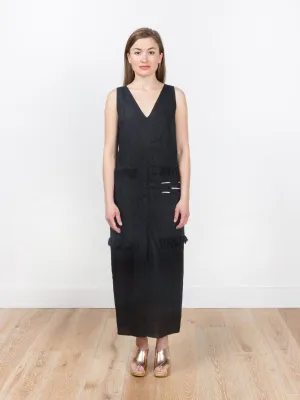 vest dress - black