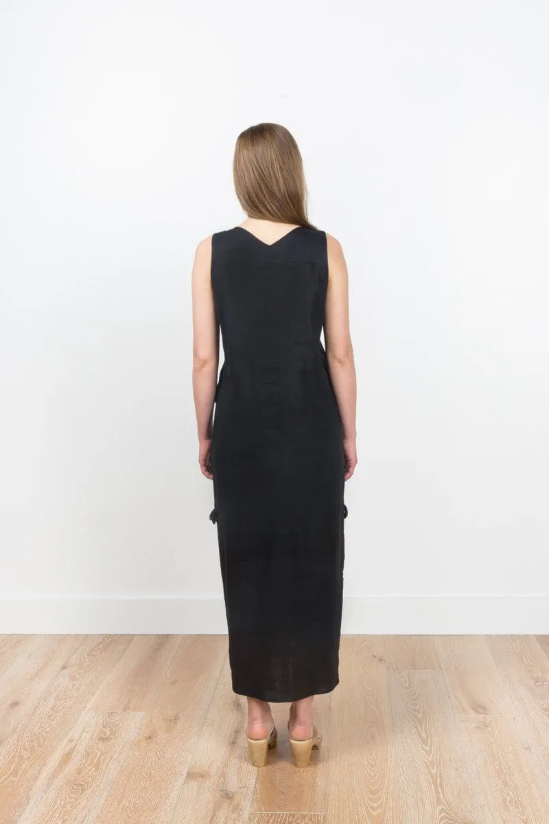 vest dress - black