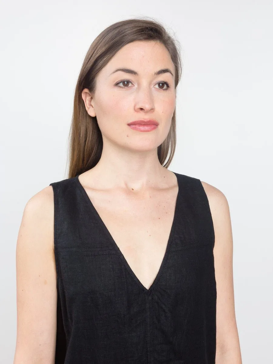 vest dress - black