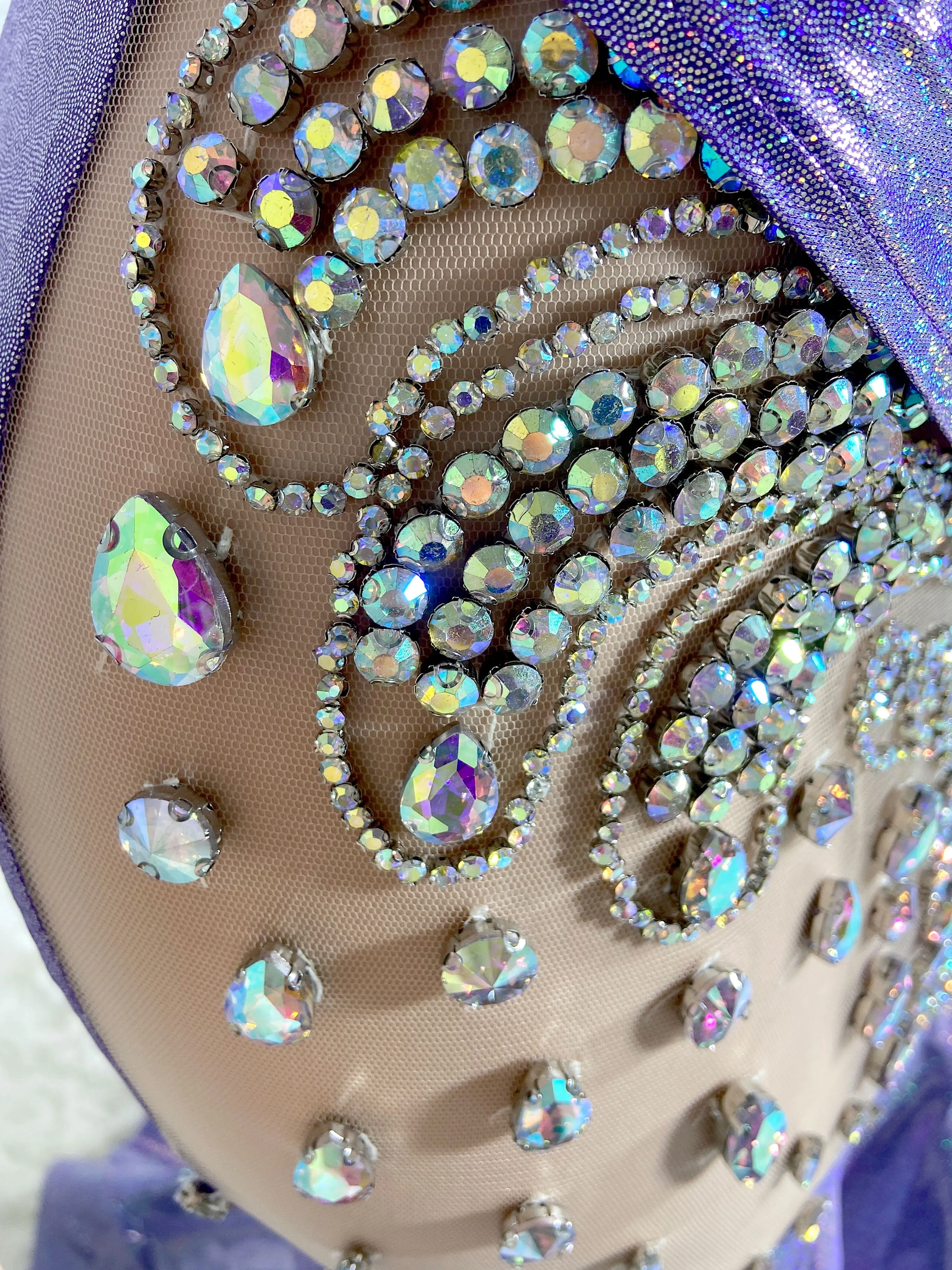 Vibrant Purple Bedecked  Gown