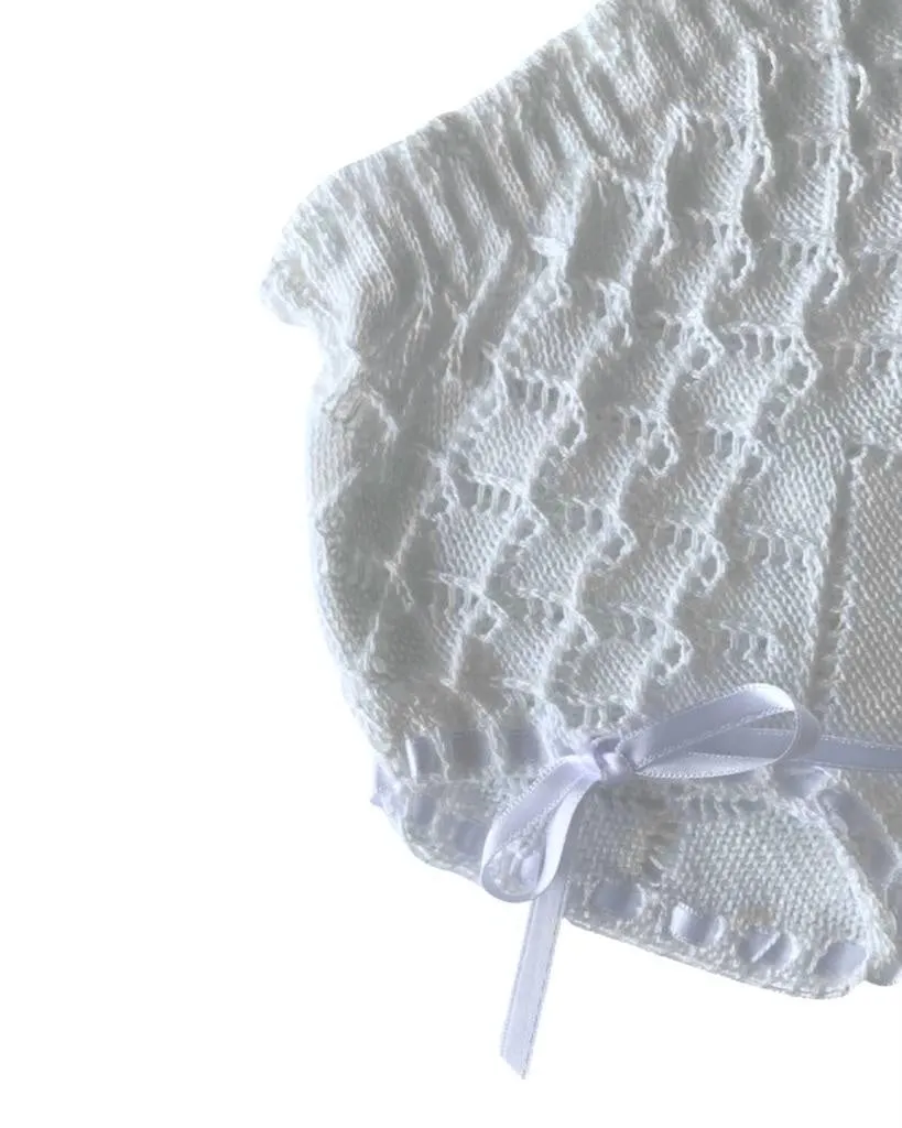 White Knitted 2-Piece Set