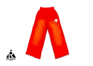 Wide Leg Sweatpants "Red"