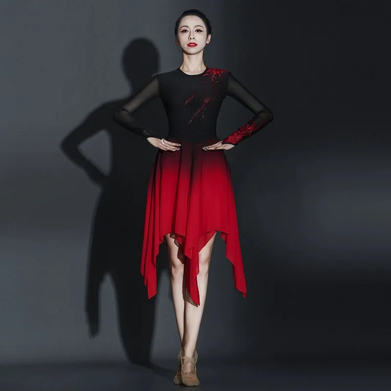 Women Girls Modern Ballet Dance Dresses Jazz Dance Costumes Youth Fashion Chorus Performance Clothing for Female