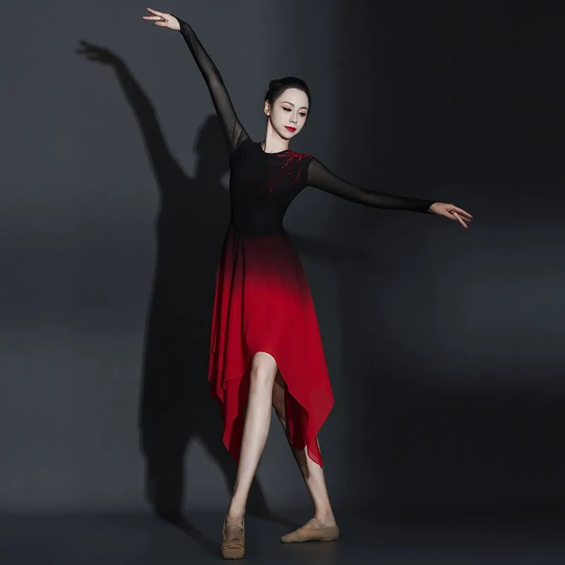 Women Girls Modern Ballet Dance Dresses Jazz Dance Costumes Youth Fashion Chorus Performance Clothing for Female