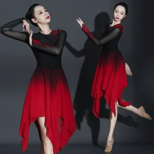 Women Girls Modern Ballet Dance Dresses Jazz Dance Costumes Youth Fashion Chorus Performance Clothing for Female