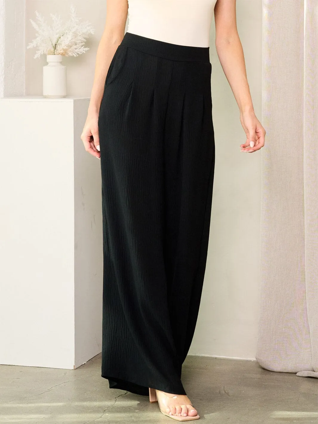 WOMEN'S WIDE LEG POCKETS PANTS